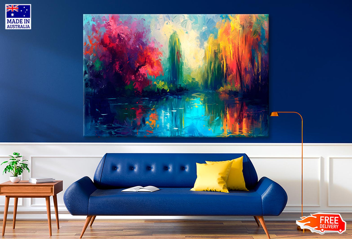 Colorful Abstract Oil Painting Wall Art Decor 100% Australian Made