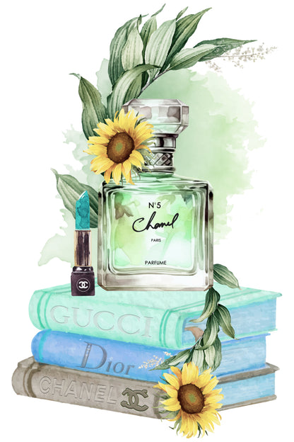 Sunflower Green Colored Perfume Design Home Decor Premium Quality Poster Print Choose Your Sizes