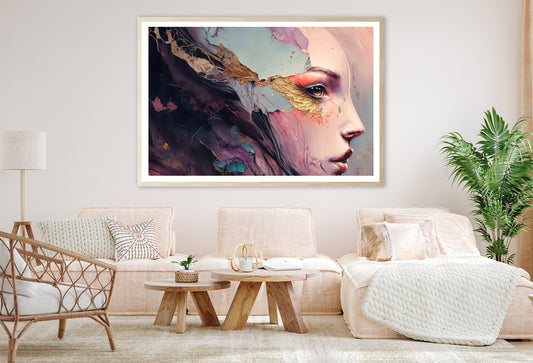 Painting of a Human Face Home Decor Premium Quality Poster Print Choose Your Sizes