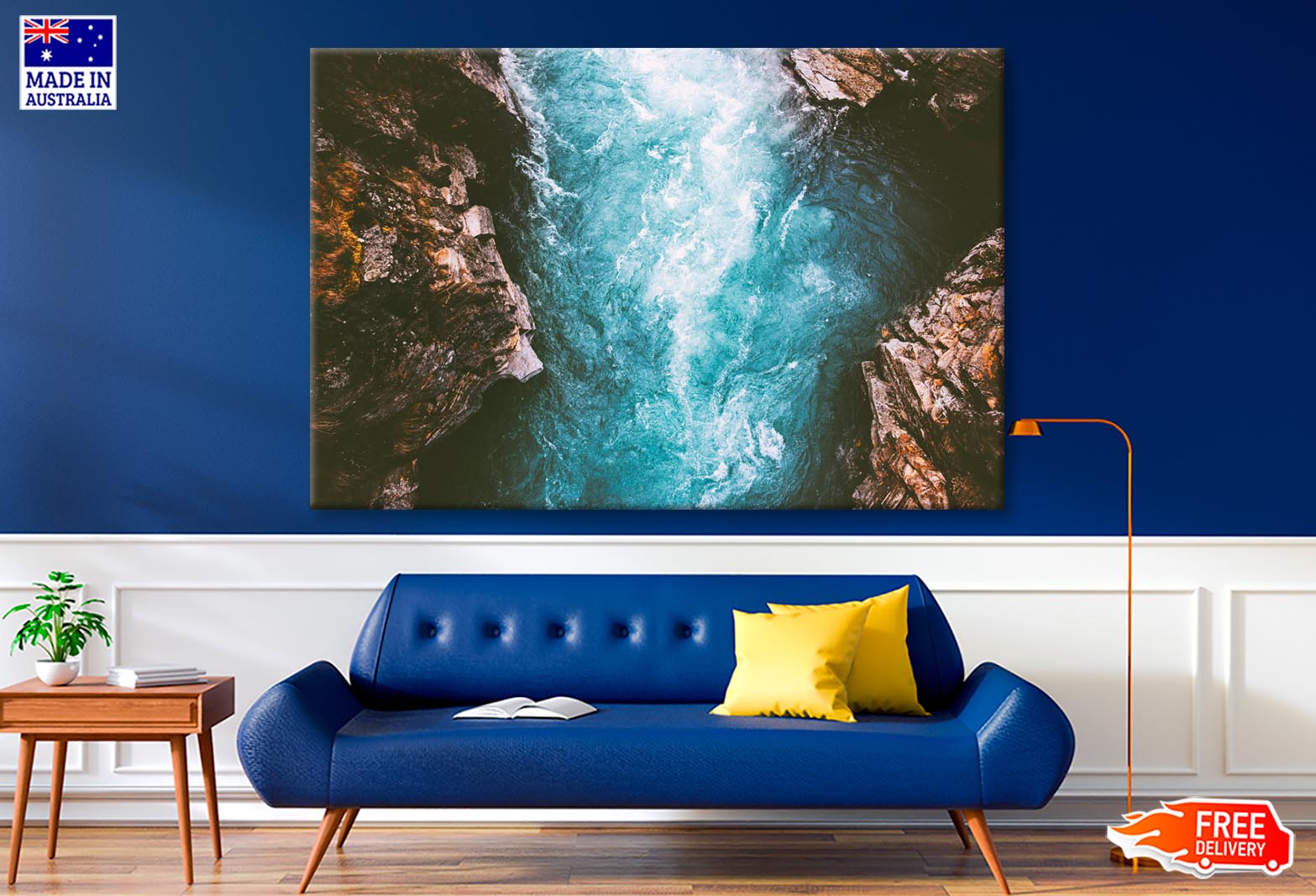 River Canyon Landscape in Sweden Wall Art Decor 100% Australian Made - Bella Home Decor
