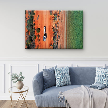 Vehicle Towing Caravan Shark Bay Wall Art Decor 100% Australian Made