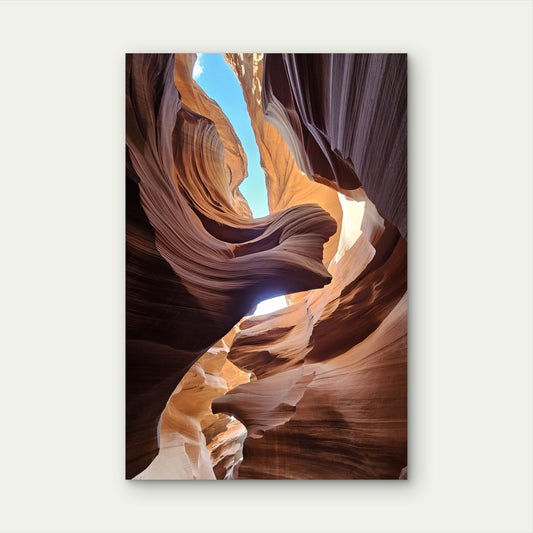 Arizona Slot Canyon Nature 60x90cm Metal Print Ready to Hang