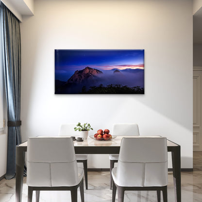 Bukhansan Mountains Sunrise Seoul Korea Wall Art Canvas Office Home Room Framed 120x60cm