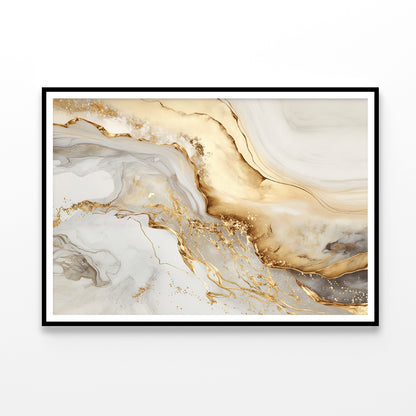 Natural White and Gold Marble Texture Home Decor Premium Quality Poster Print Choose Your Sizes - Bella Home Decor