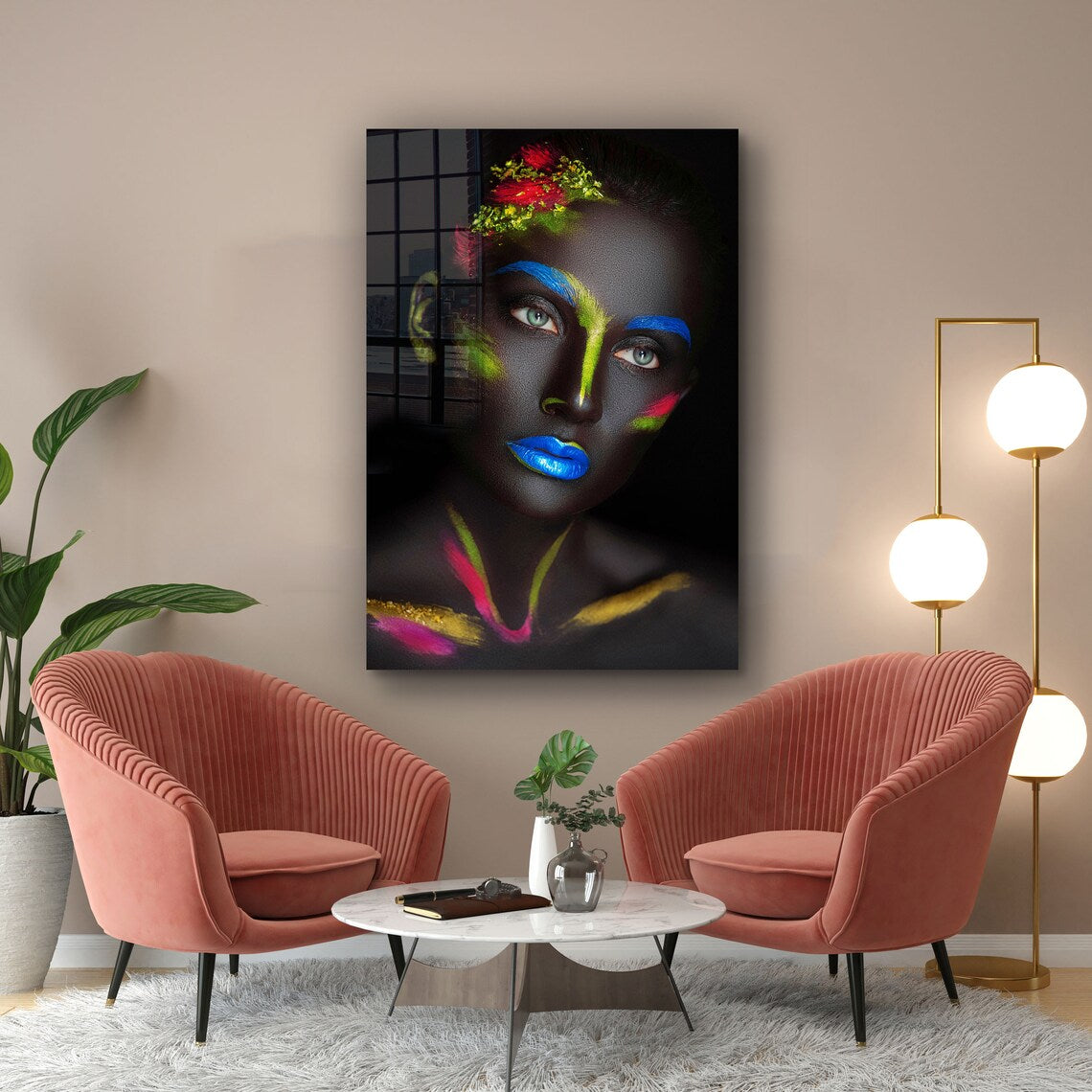 Colorful Woman Abstract UV Direct Aluminum Print Australian Made Quality