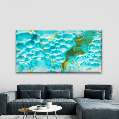 A Close-Up Shot of Bubbles Wall Art Canvas Office Home Room Framed 120x60cm