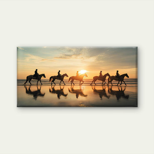 Riding Toward The Sun Wall Art Canvas Office Home Room Framed 120x60cm
