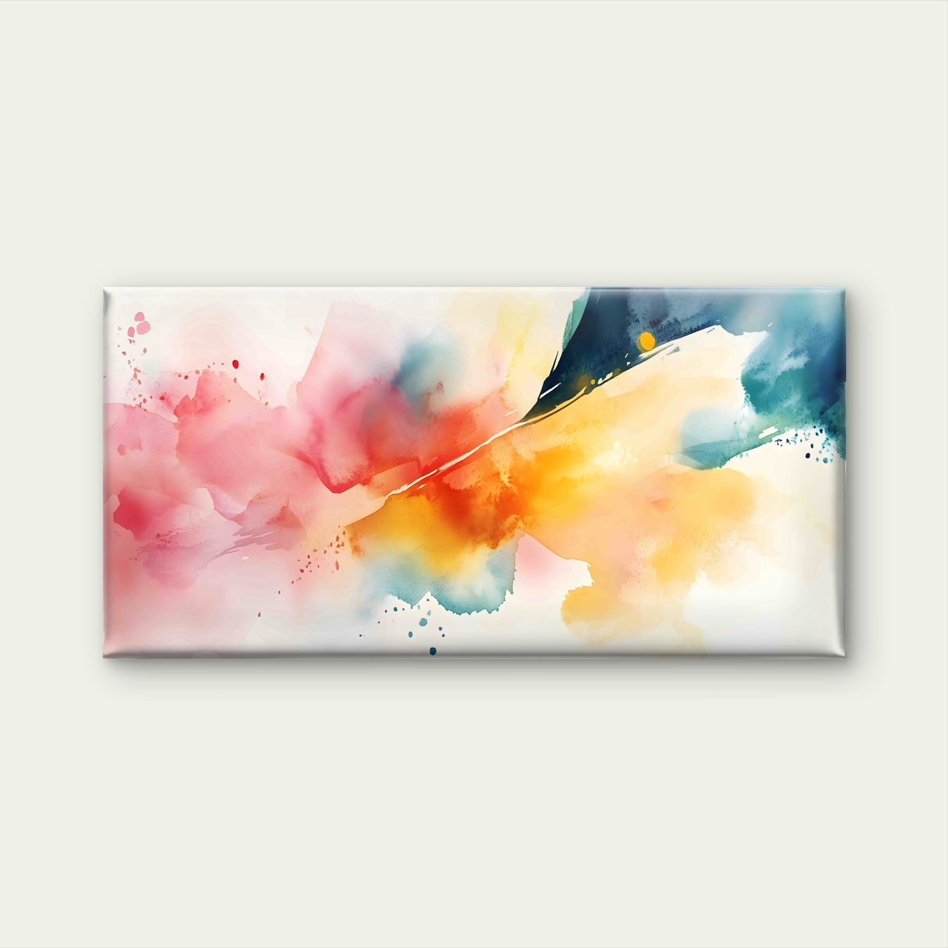 Abstract Watercolor Fusion Back Wall Art Canvas Office Home Room Framed 120x60cm - Bella Home Decor