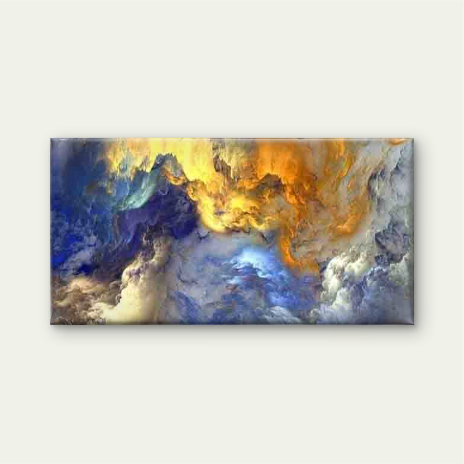 Abstract Design of Golden Cloud Wall Art Canvas Office Home Room Framed 120x60cm - Bella Home Decor