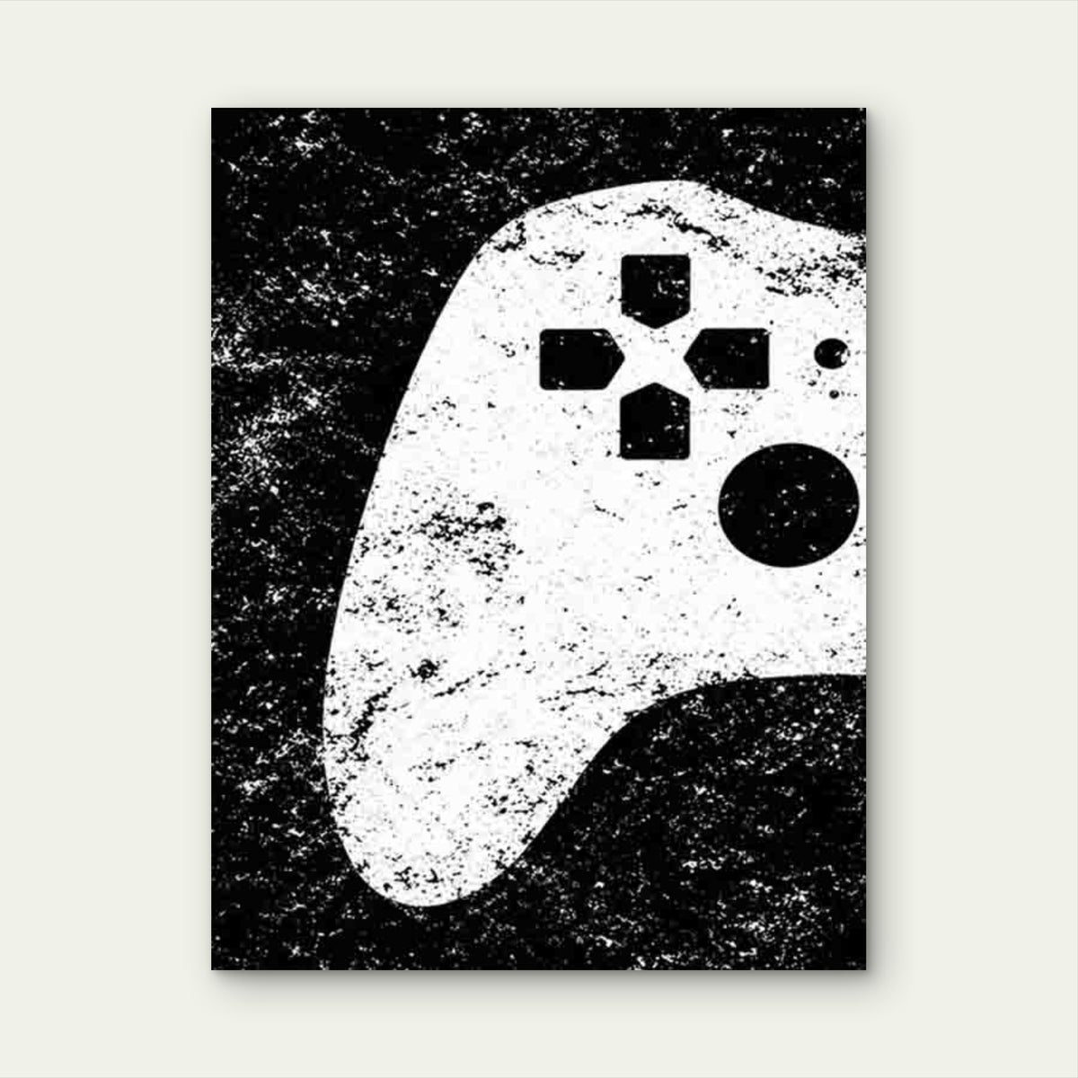 Retro-Style Game Controller 40x60cm Metal Print Ready to Hang