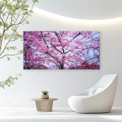 Pink Cherry Blossom Tree Wall Art Canvas Office Home Room Framed 120x60cm