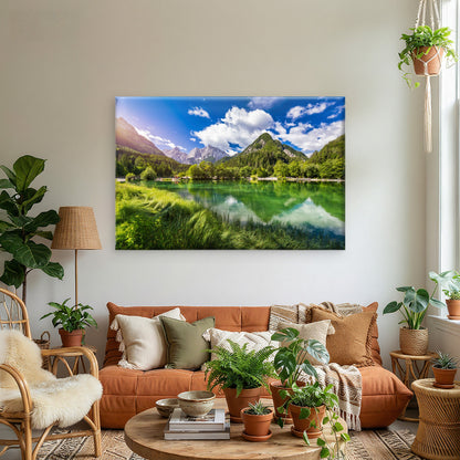 Beautiful landscape of Lake Jasna in Kranjska Gora, Slovenia  Wall Art Decor 100% Australian Made