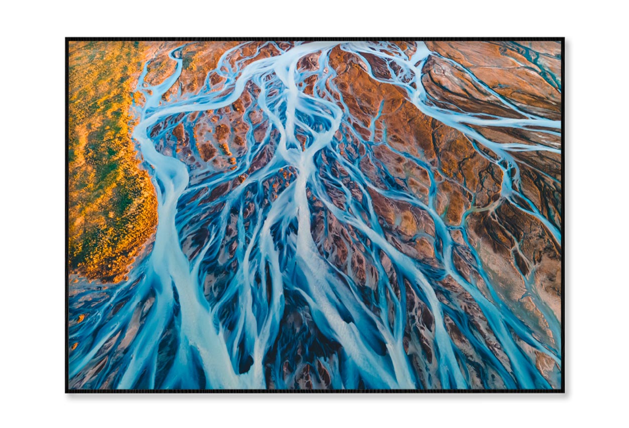 Glacial Rivers from Above Home Decor Premium Quality Poster Print Choose Your Sizes