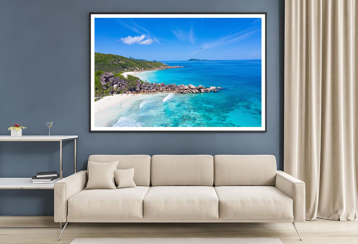 Grand Anse Beach On Island Home Decor Premium Quality Poster Print Choose Your Sizes