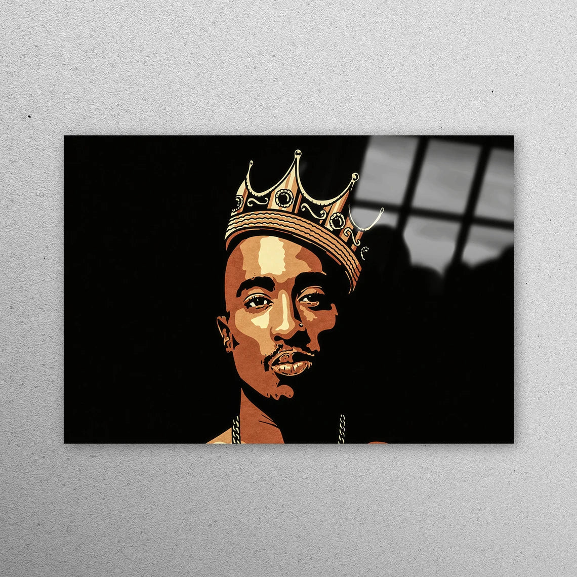 Tupac Shakur, Hip Hop Acrylic Glass Print Tempered Glass Wall Art 100% Made in Australia Ready to Hang