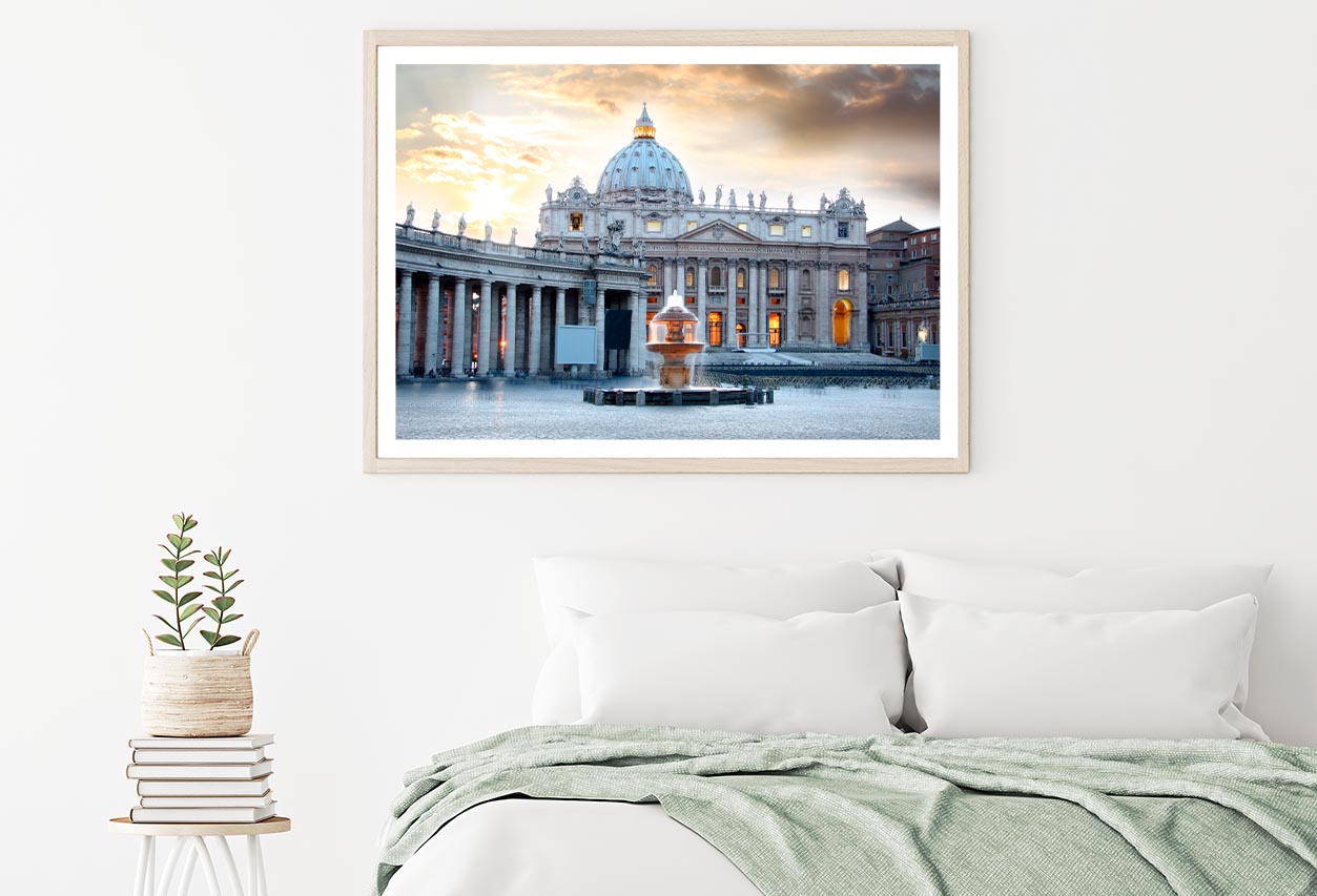 Basilica Di San Pietro, Vatican, Rome, Italy Home Decor Premium Quality Poster Print Choose Your Sizes