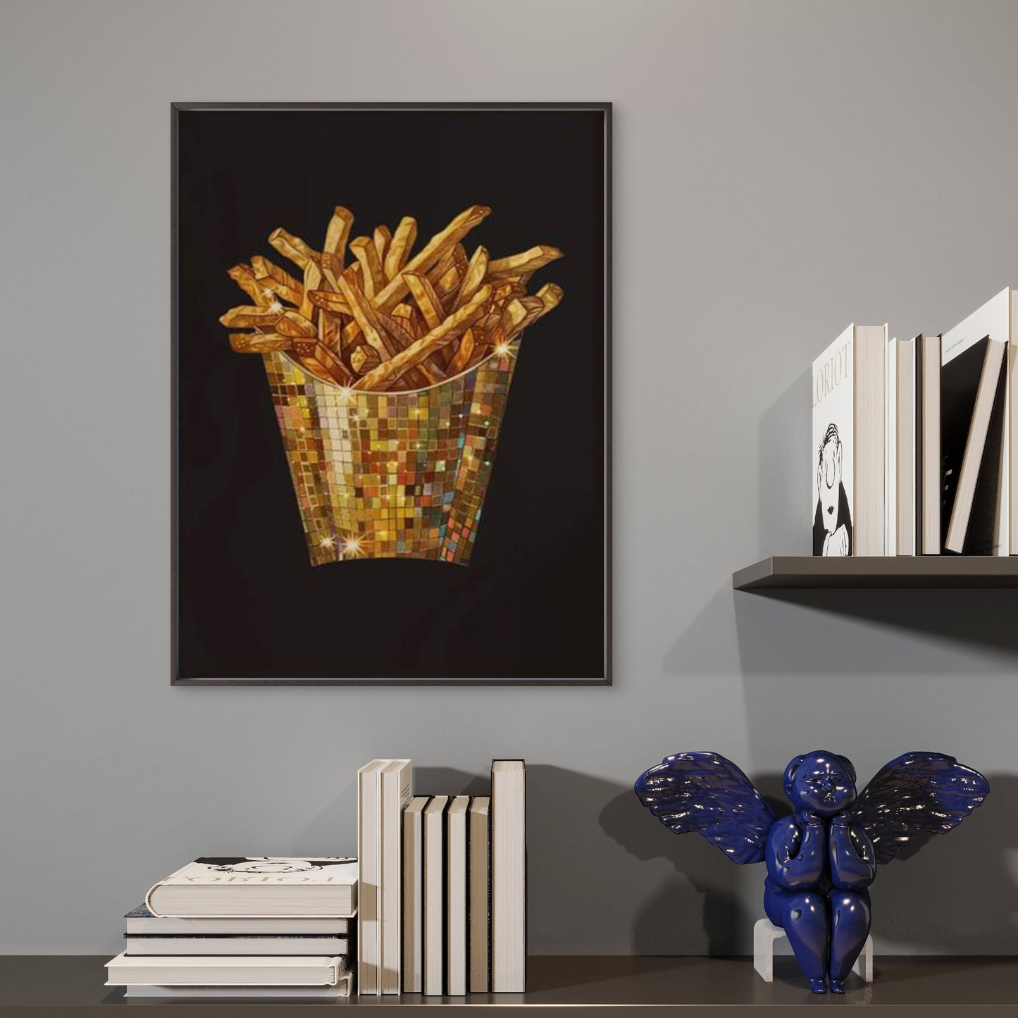 Retro French Fries Stylish Light Ball Painting Fashion Home Decor Premium Quality Poster Print Choose Your Sizes - Bella Home Decor