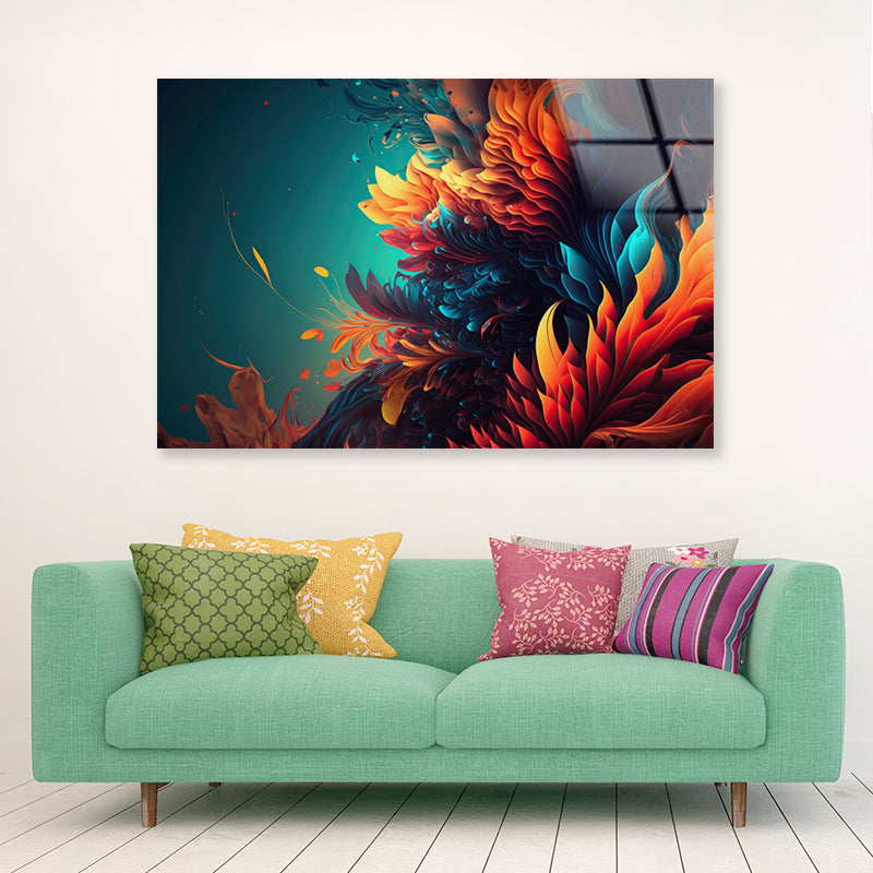 A Reef Underwater Pattern Acrylic Glass Print Tempered Glass Wall Art 100% Made in Australia Ready to Hang - Bella Home Decor