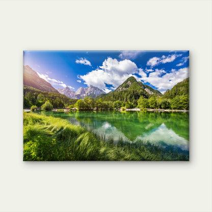 Beautiful landscape of Lake Jasna in Kranjska Gora, Slovenia  Wall Art Decor 100% Australian Made