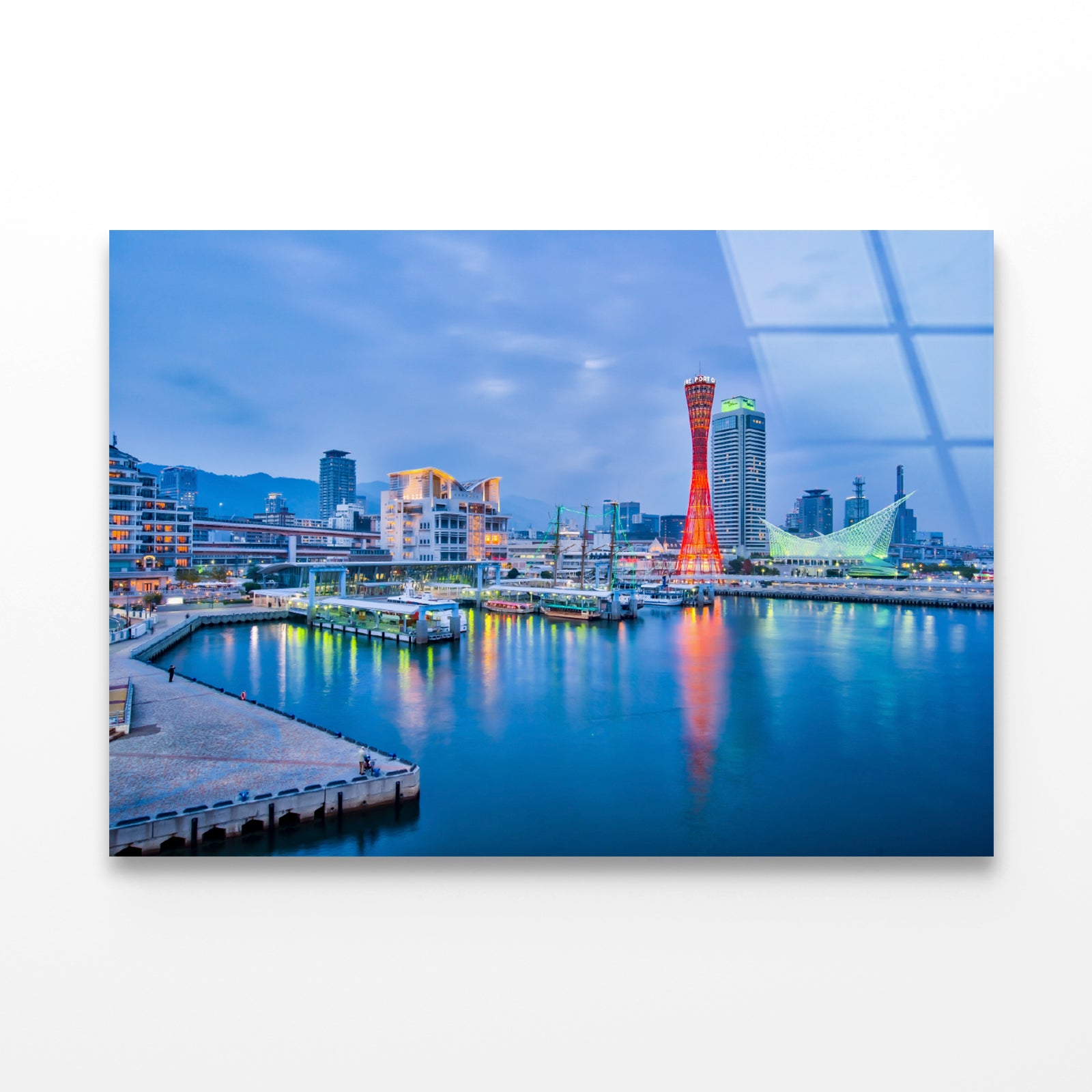 Port Of Kobe in Japan Acrylic Glass Print Tempered Glass Wall Art 100% Made in Australia Ready to Hang - Bella Home Decor