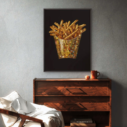 Retro French Fries Stylish Light Ball Painting Fashion Home Decor Premium Quality Poster Print Choose Your Sizes - Bella Home Decor