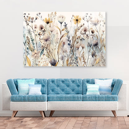 Group of Flowers in a Garden Acrylic Glass Print Tempered Glass Wall Art 100% Made in Australia Ready to Hang - Bella Home Decor