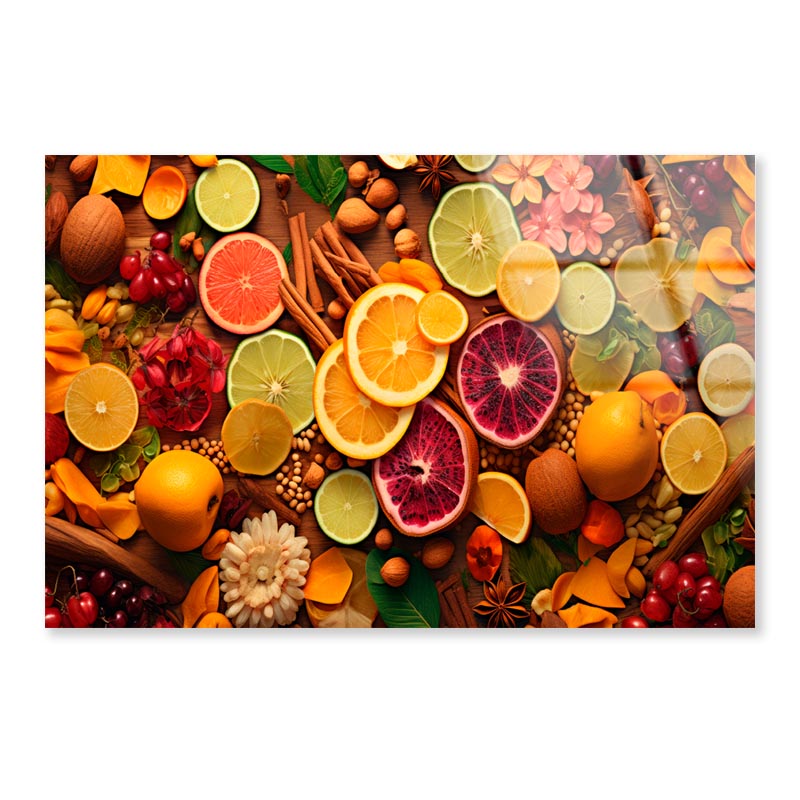 Lots Of Dried Fruit  Acrylic Glass Print Tempered Glass Wall Art 100% Made in Australia Ready to Hang