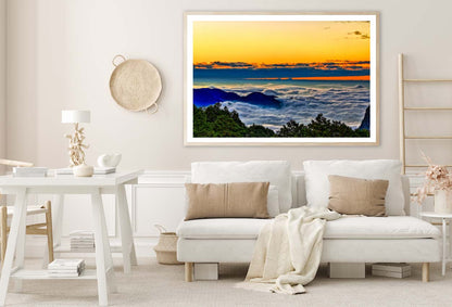 Mountain Scenery at Sunset View Alishan Chiayi Taiwan Home Decor Premium Quality Poster Print Choose Your Sizes