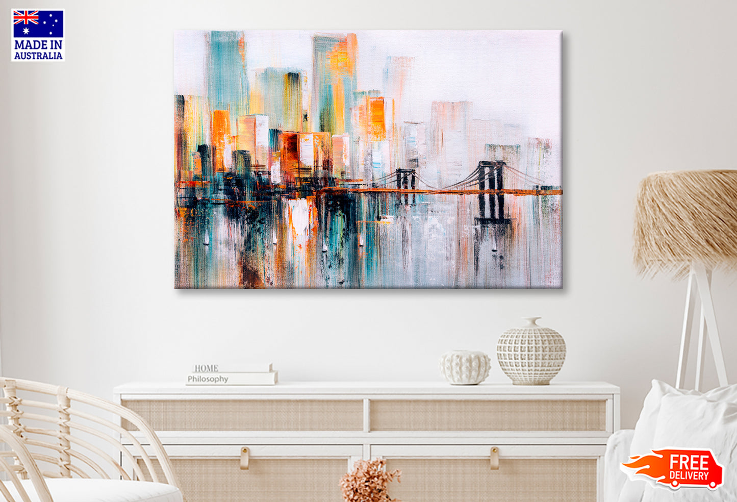 Brooklyn Bridge, New York Oil Painting Wall Art Limited Edition High Quality Print