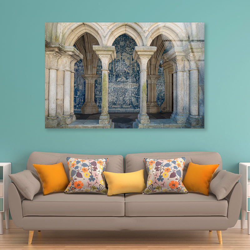 A Building with Pillars Architecture Acrylic Glass Print Tempered Glass Wall Art 100% Made in Australia Ready to Hang