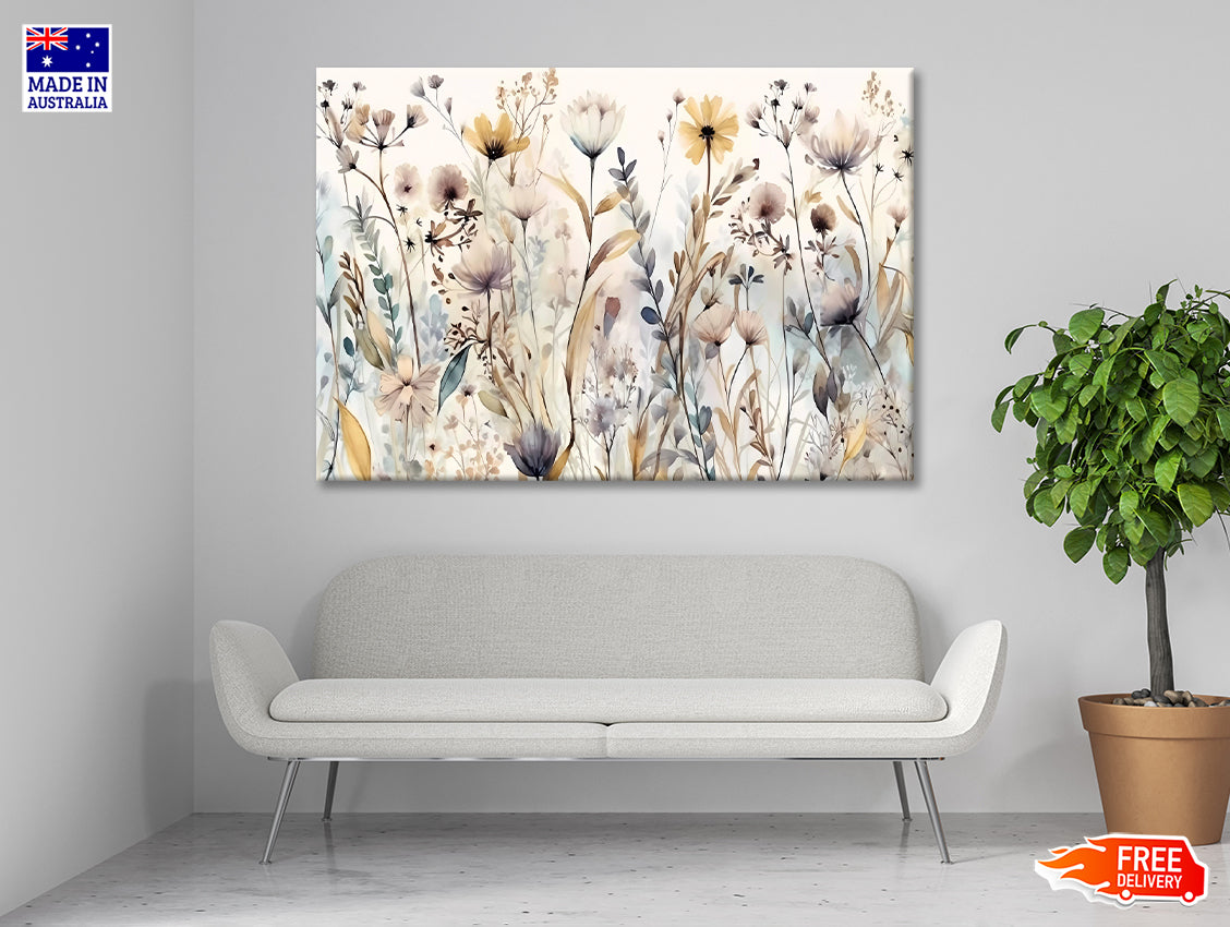 Group of Flowers in a Garden Print 100% Australian Made - Bella Home Decor