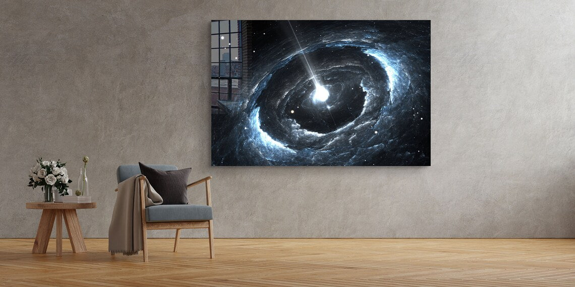 Black Hole Abstract UV Direct Aluminum Print Australian Made Quality