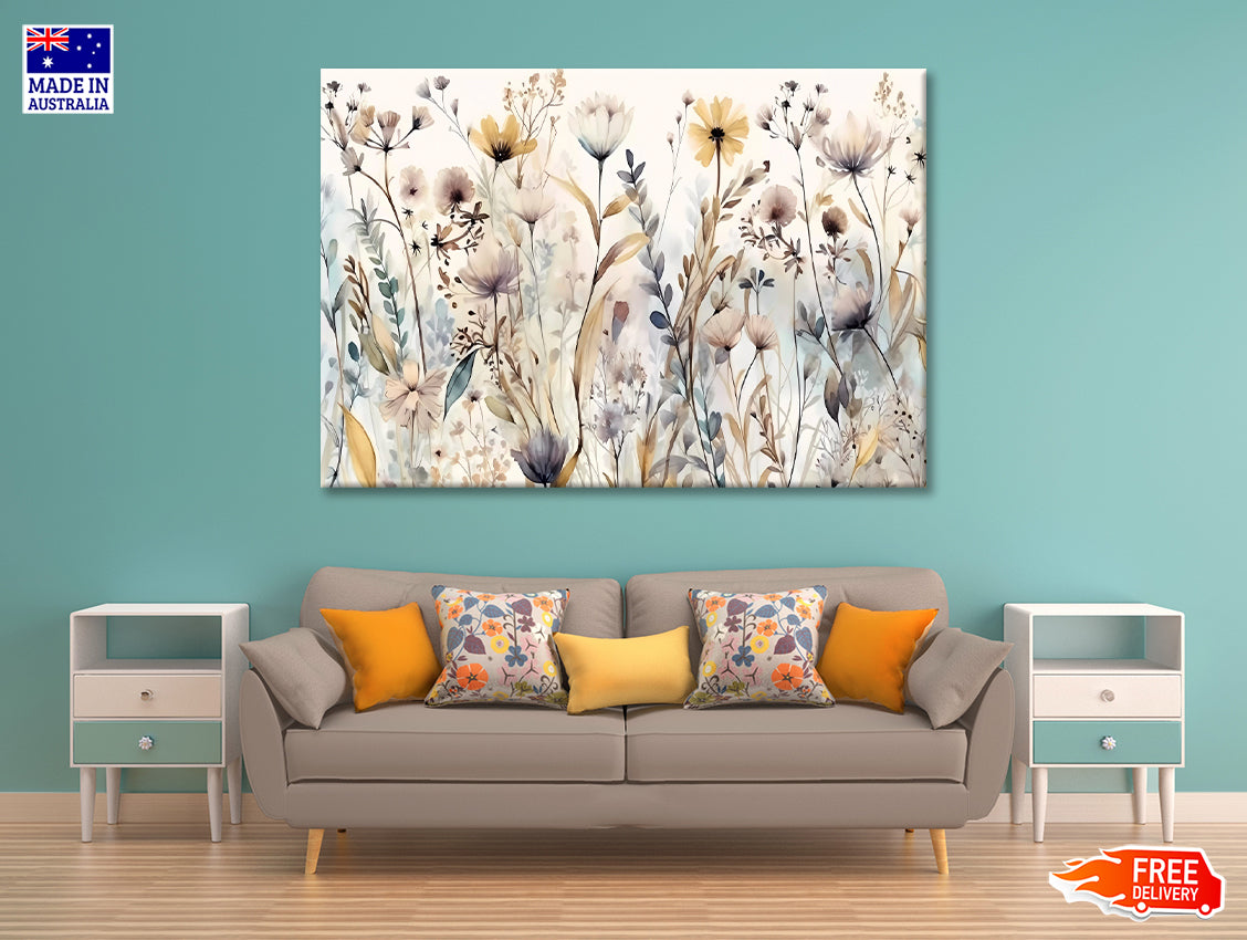 Group of Flowers in a Garden Print 100% Australian Made - Bella Home Decor