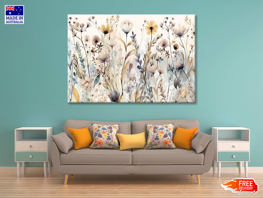 Group of Flowers in a Garden Print 100% Australian Made - Bella Home Decor