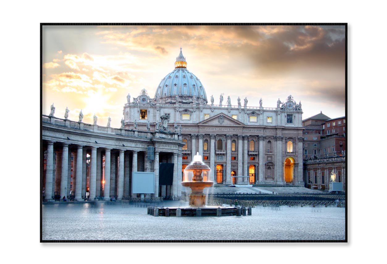 Basilica Di San Pietro, Vatican, Rome, Italy Home Decor Premium Quality Poster Print Choose Your Sizes