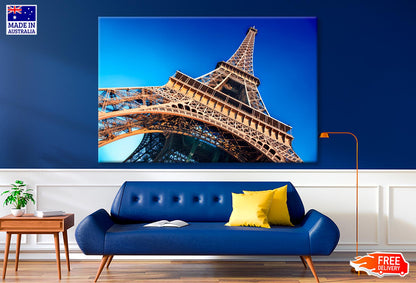 Eiffel Tower & Blue Sky Wall Art Decor 100% Australian Made