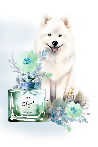 Modern Fashion Perfume with Samoyed Dog Print 100% Australian Made