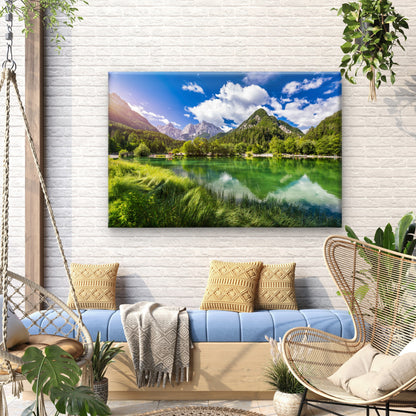 Beautiful landscape of Lake Jasna in Kranjska Gora, Slovenia  Wall Art Decor 100% Australian Made
