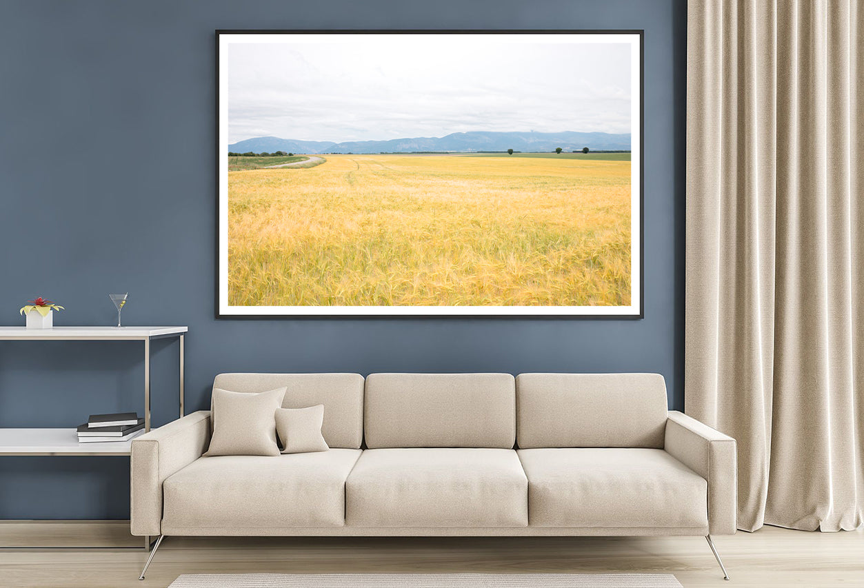 Green Meadows with Mountains Home Decor Premium Quality Poster Print Choose Your Sizes