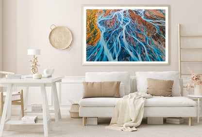 Glacial Rivers from Above Home Decor Premium Quality Poster Print Choose Your Sizes