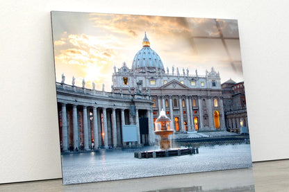 Basilica Di San Pietro, Vatican, Rome, Italy Acrylic Glass Print Tempered Glass Wall Art 100% Made in Australia Ready to Hang