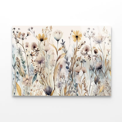 Group of Flowers in a Garden Acrylic Glass Print Tempered Glass Wall Art 100% Made in Australia Ready to Hang - Bella Home Decor