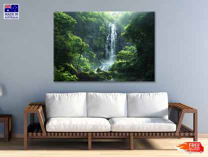 Waterfall, Trees, Lake Print 100% Australian Made - Bella Home Decor