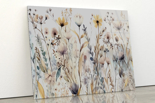 Group of Flowers in a Garden Acrylic Glass Print Tempered Glass Wall Art 100% Made in Australia Ready to Hang - Bella Home Decor