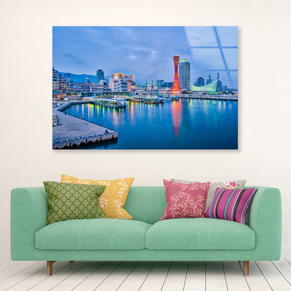 Port Of Kobe in Japan Acrylic Glass Print Tempered Glass Wall Art 100% Made in Australia Ready to Hang - Bella Home Decor