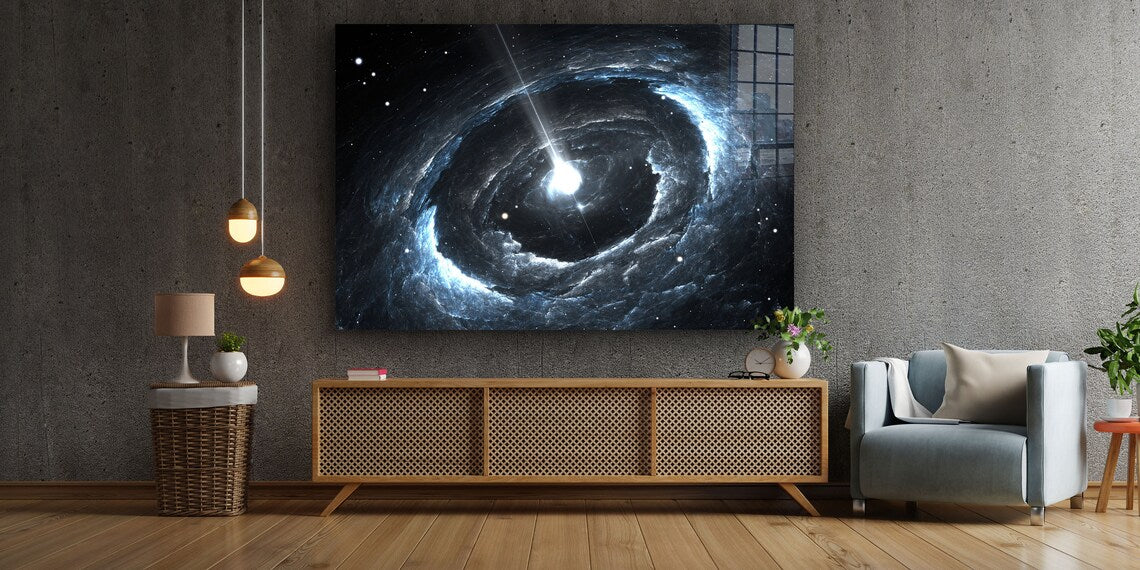 Black Hole Abstract UV Direct Aluminum Print Australian Made Quality