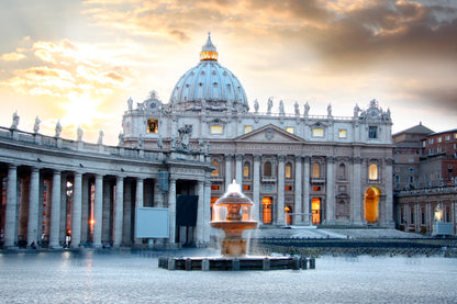 Basilica Di San Pietro, Vatican, Rome, Italy Home Decor Premium Quality Poster Print Choose Your Sizes