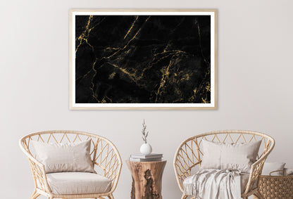 Black And Gold Marble Texture Home Decor Premium Quality Poster Print Choose Your Sizes - Bella Home Decor