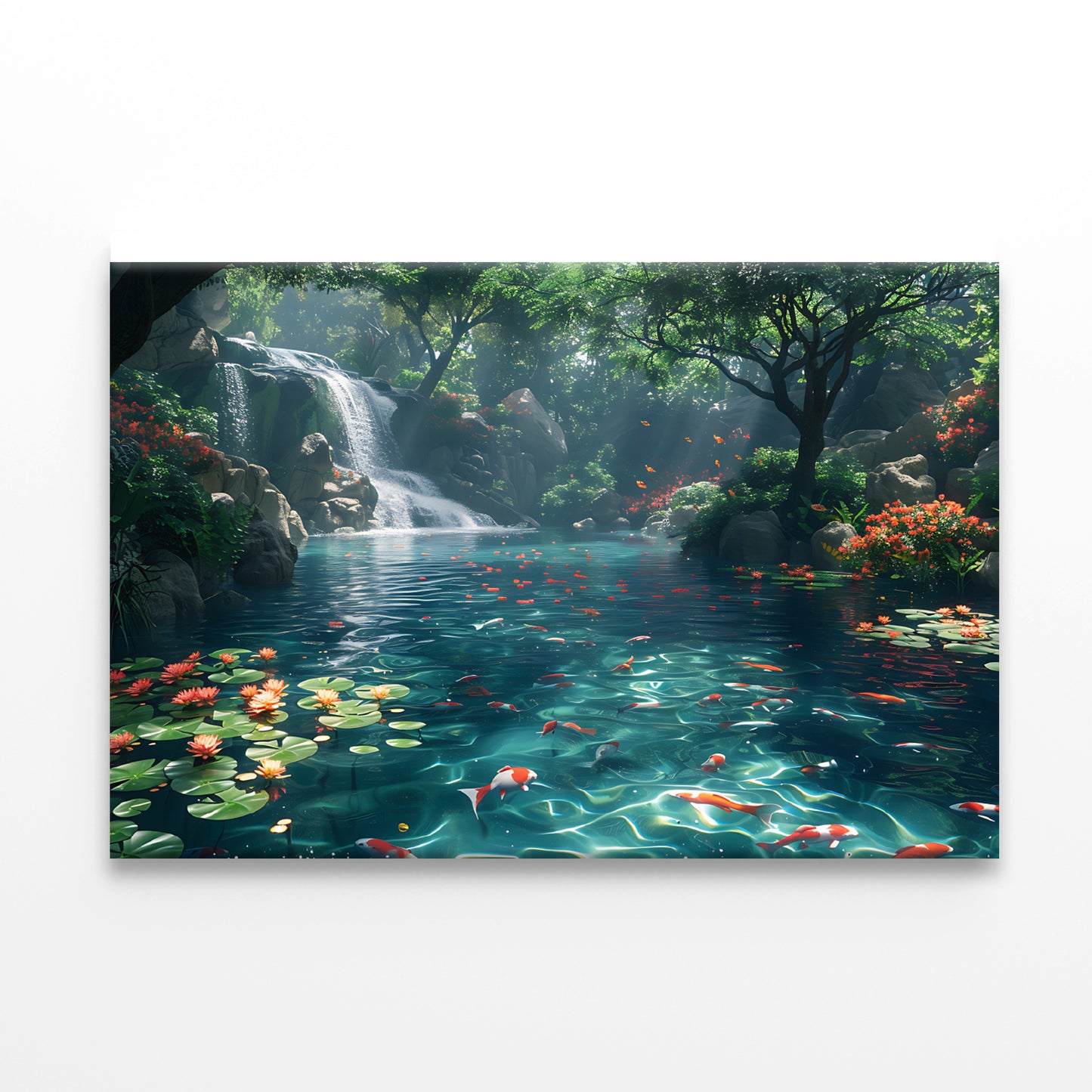 Waterfall in the Garden View Print 100% Australian Made - Bella Home Decor