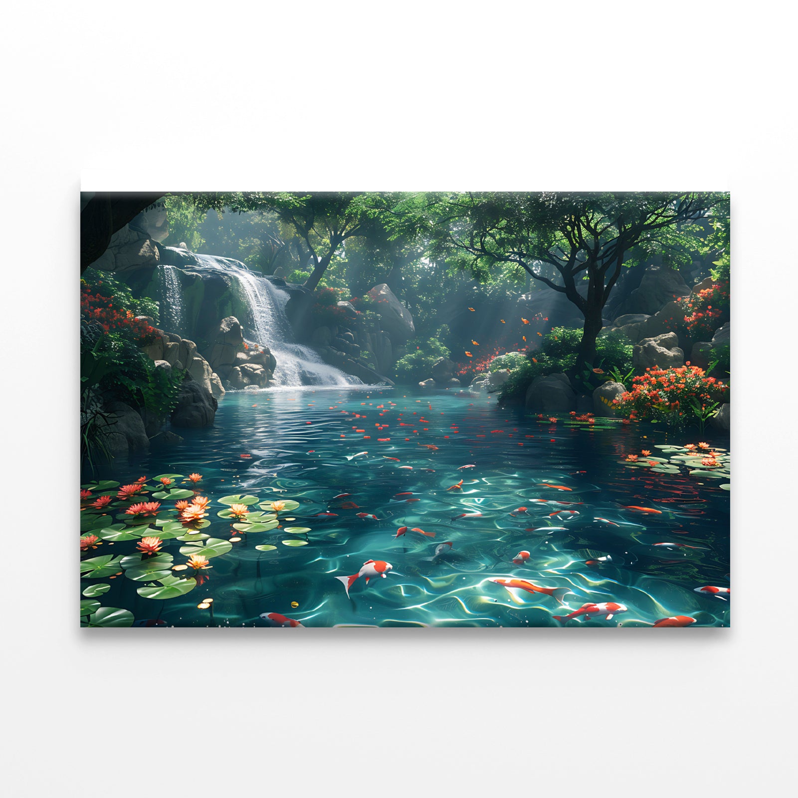 Waterfall in the Garden View Print 100% Australian Made - Bella Home Decor